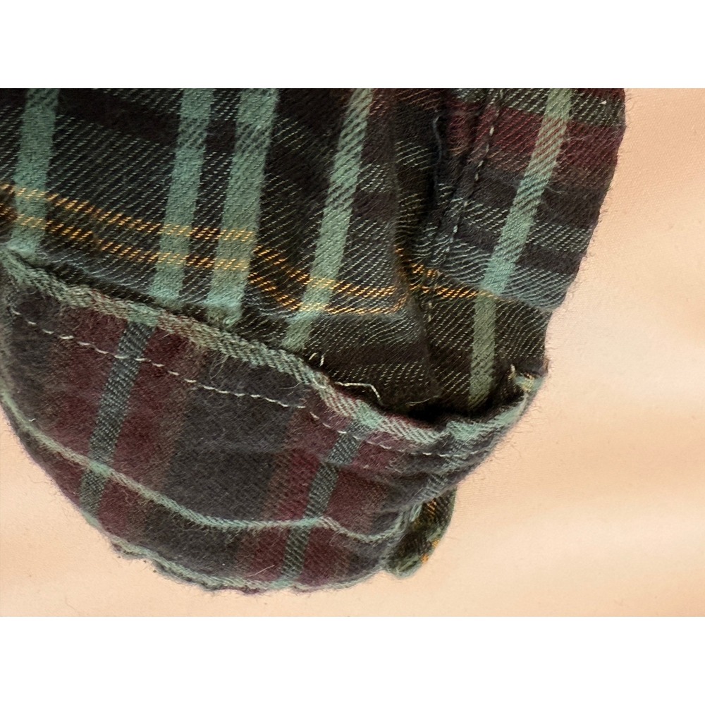 Vintage-Style Grunge‎ Plaid Flannel Button Down Green Black Soft Womens Size S - Picture 5 of 11